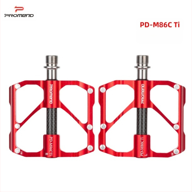 PROMEND titano veleno anglies pluošto dviračio pedalas 86T kalnų dviračio 3 pedalų plento dviračio pedalas