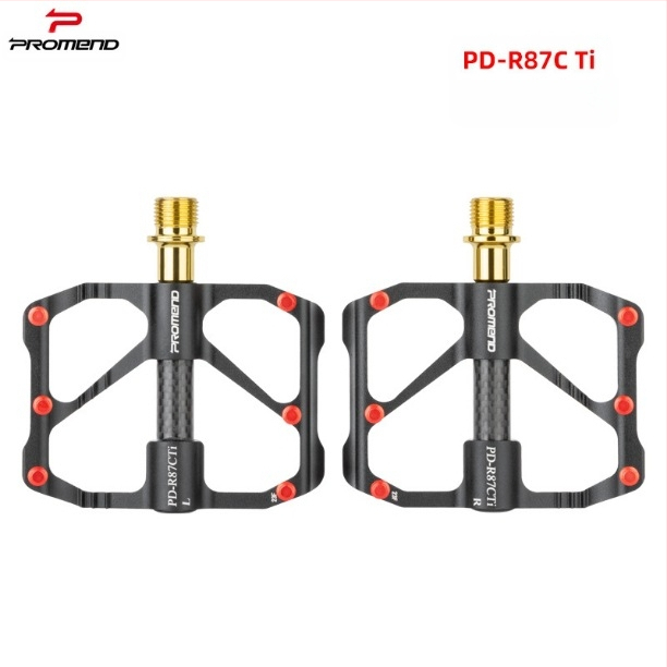 PROMEND titano veleno anglies pluošto dviračio pedalas 86T kalnų dviračio 3 pedalų plento dviračio pedalas