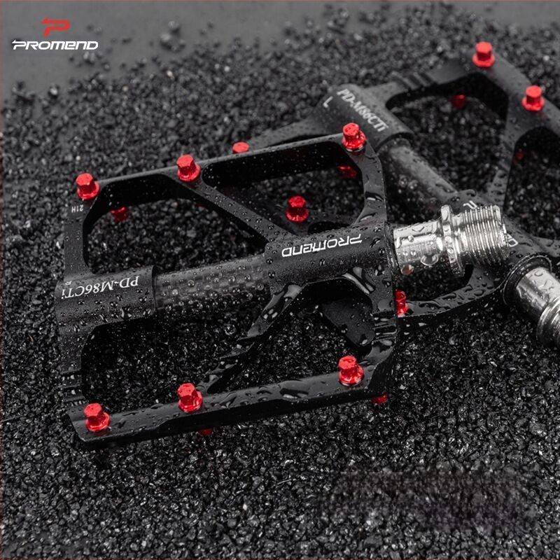 PROMEND titano veleno anglies pluošto dviračio pedalas 86T kalnų dviračio 3 pedalų plento dviračio pedalas
