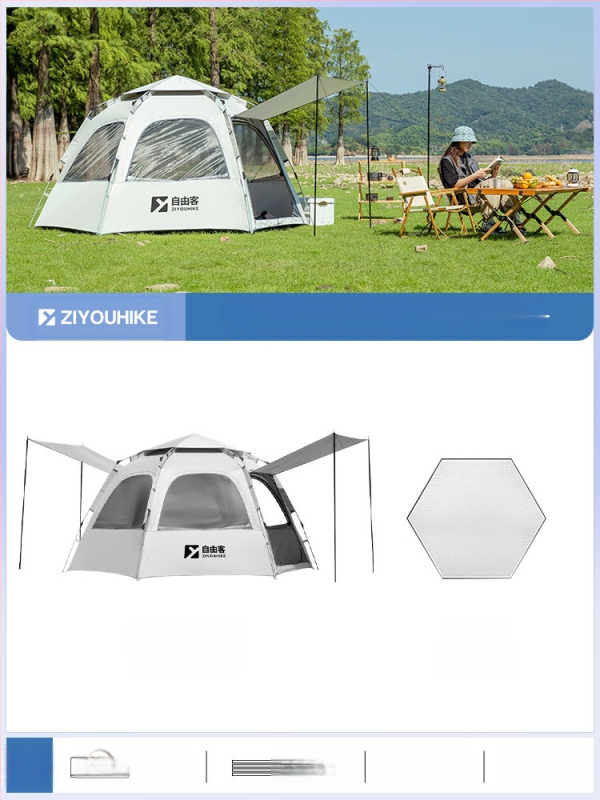 Telk välistingimustes kaasaskantav kokkupandav telkimine vihmakindel paksendatud telkimisvarustus täiskomplekt automaatne piknikutelk