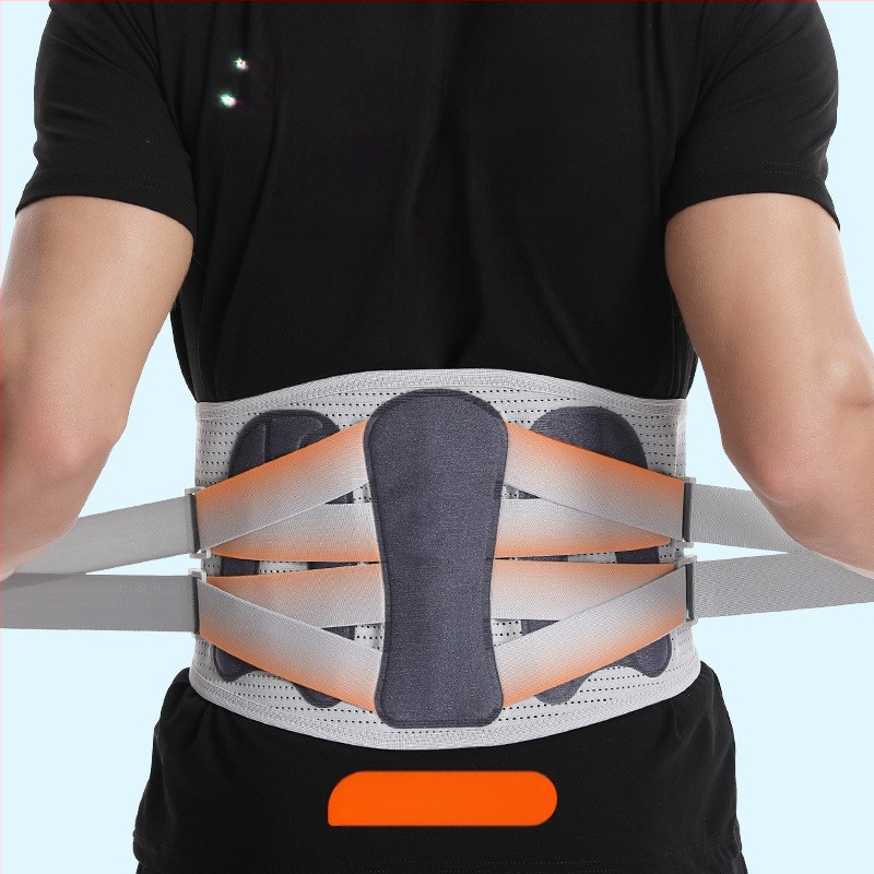 Medicininės klasės plieninių plokščių karšto slėgio sportinė apsauga juosmens diskui, sėdimas fiksuotas juosmens stuburo fitneso bėgimo juosmens diržas