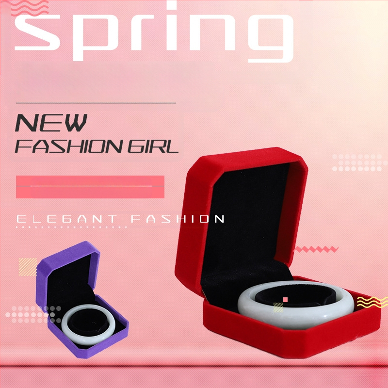 Aksominė papuošalų dėžutė, nauja apyrankės pakavimo dėžutė, aksominė demonstracinė dėžutė, apyrankės pakavimo dėžutė, aksominė aštuonkampė dėžutė, apyrankės dėžutė