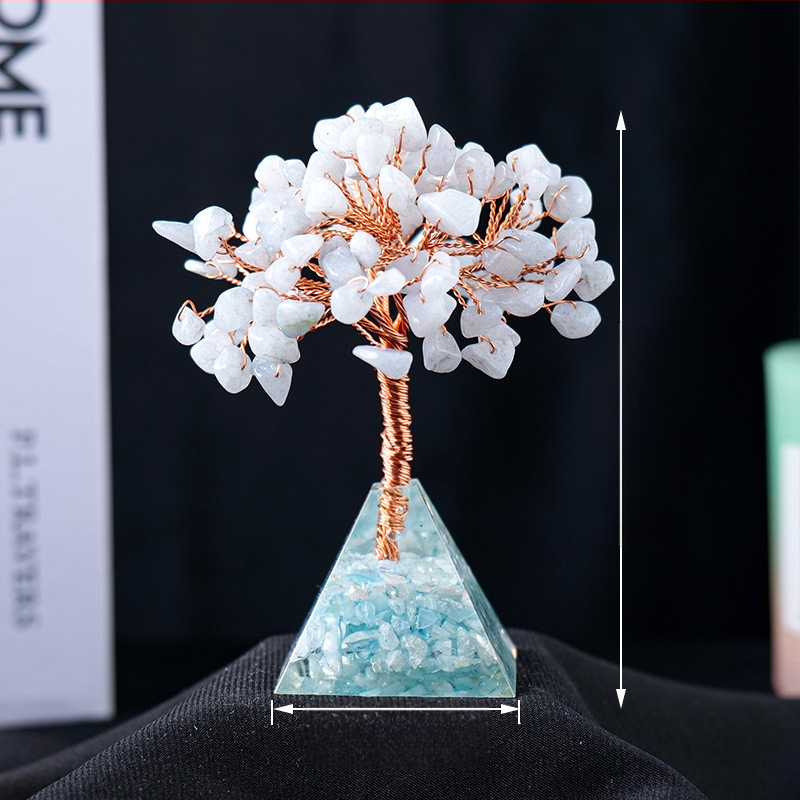 Tarpvalstybinis karštas išpardavimas Natūralus krištolinis žvyras Turto medis Klijai Lašinantis Derva Piramidės Pagrindas Namų Svetainės Dekoravimo Papuošalai