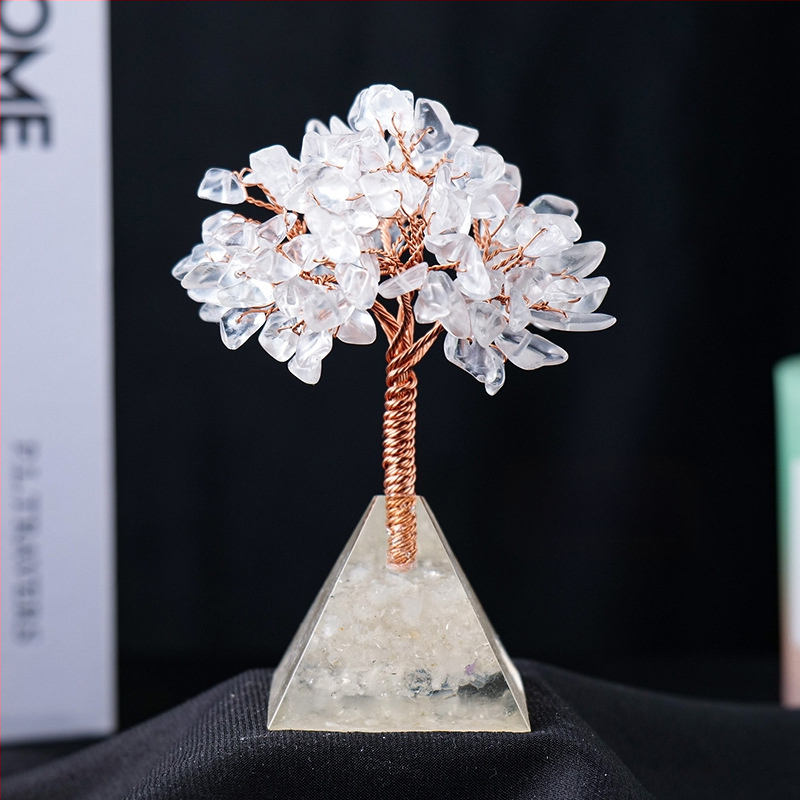 Tarpvalstybinis karštas išpardavimas Natūralus krištolinis žvyras Turto medis Klijai Lašinantis Derva Piramidės Pagrindas Namų Svetainės Dekoravimo Papuošalai