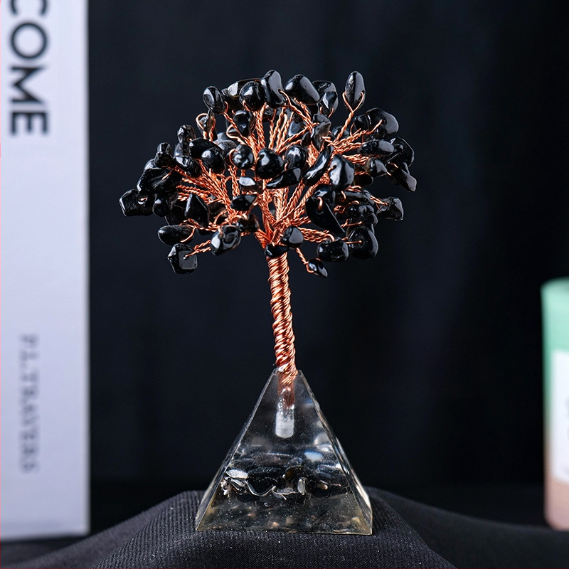 Tarpvalstybinis karštas išpardavimas Natūralus krištolinis žvyras Turto medis Klijai Lašinantis Derva Piramidės Pagrindas Namų Svetainės Dekoravimo Papuošalai