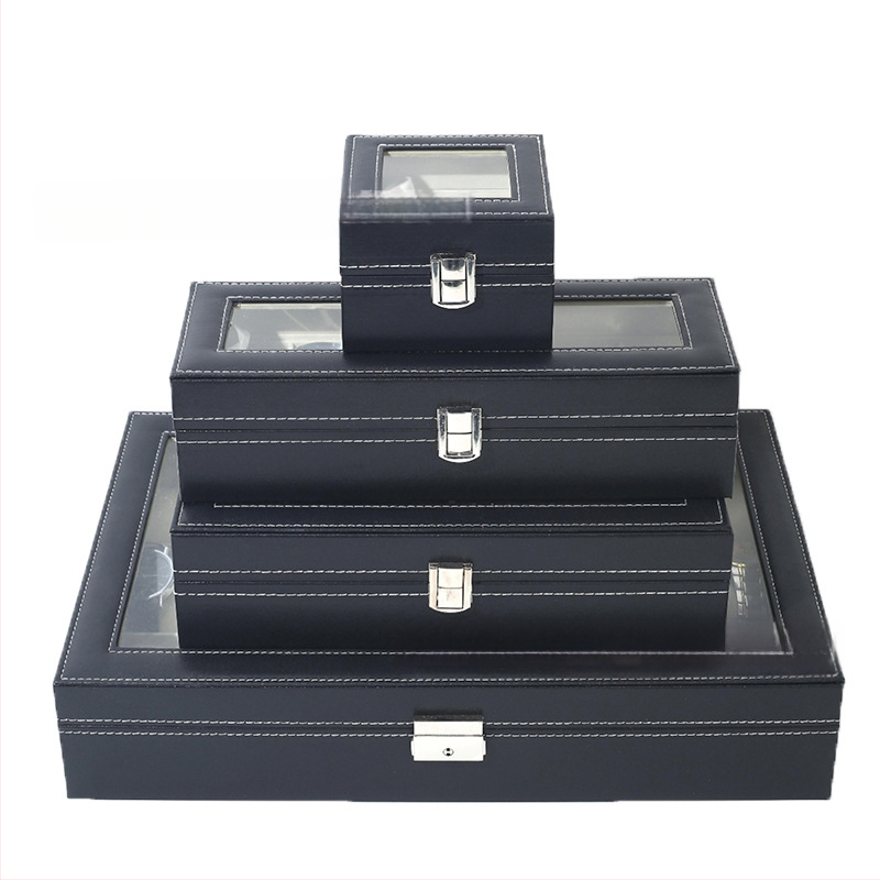 Χονδρική πώληση ρολογιών υψηλής ποιότητας, κουτί κοσμημάτων αποθήκευσης ρολογιών, έτοιμο δερμάτινο ρολόι, διαφανές κουτί αποθήκευσης παραθύρων