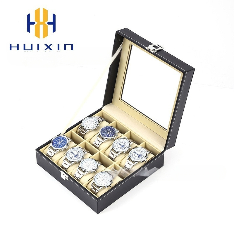 Χονδρική πώληση ρολογιών υψηλής ποιότητας, κουτί κοσμημάτων αποθήκευσης ρολογιών, έτοιμο δερμάτινο ρολόι, διαφανές κουτί αποθήκευσης παραθύρων