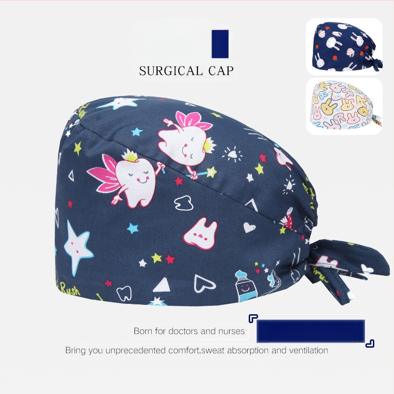 Χειρουργικά σκουφάκια για άνδρες και γυναίκες, καθαρό βαμβάκι, μεγάλο γείσο, καλοκαιρινά καπέλα οδοντιατρικής νοσοκόμας, χειρουργεία, εργασία και ιατρική περίθαλψη