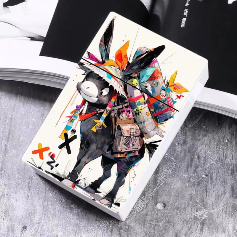 2024. aasta väliskaubanduse uus sigaretiümbris, värvitud plastist meeste sigaretiümbris, liblikas, kass, armas naiste sigaretiümbris, kaartide hoiukarp