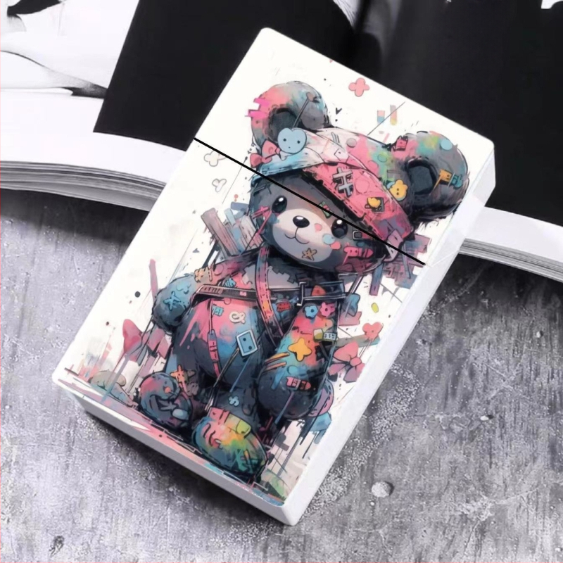 2024. aasta väliskaubanduse uus sigaretiümbris, värvitud plastist meeste sigaretiümbris, liblikas, kass, armas naiste sigaretiümbris, kaartide hoiukarp