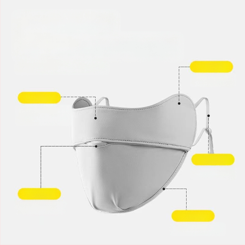 Jiaoshi nailono originalių siūlų akių kampo apsaugos nuo saulės kaukė moterims, kvėpuojanti, šilkinė, apsauganti nuo ultravioletinių spindulių, trimatė jojimo kaukė nuo saulės