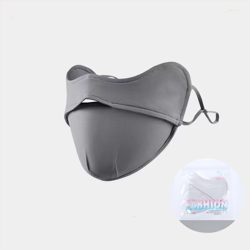 Jiaoshi nailono originalių siūlų akių kampo apsaugos nuo saulės kaukė moterims, kvėpuojanti, šilkinė, apsauganti nuo ultravioletinių spindulių, trimatė jojimo kaukė nuo saulės