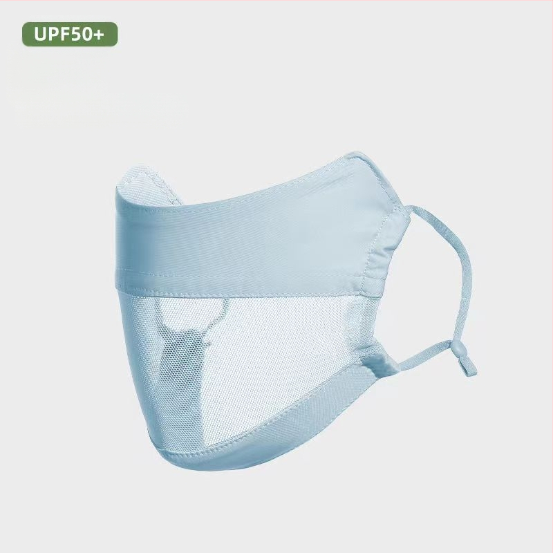 Jiaoshi nailono originalių siūlų akių kampo apsaugos nuo saulės kaukė moterims, kvėpuojanti, šilkinė, apsauganti nuo ultravioletinių spindulių, trimatė jojimo kaukė nuo saulės