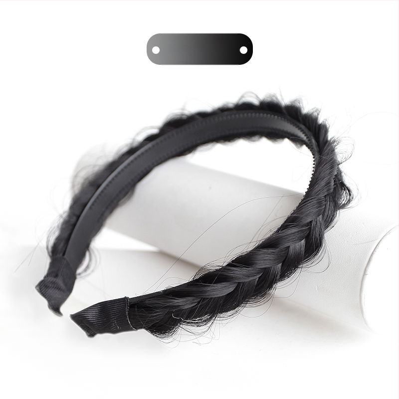 Kalaluust punutud parukas juukserõngas naistele, kõrgendatud koljuosaga ketasjuuksega artefakt internetikuulsus käsitsi valmistatud keermestatud punutud juukserõngas integreeritud