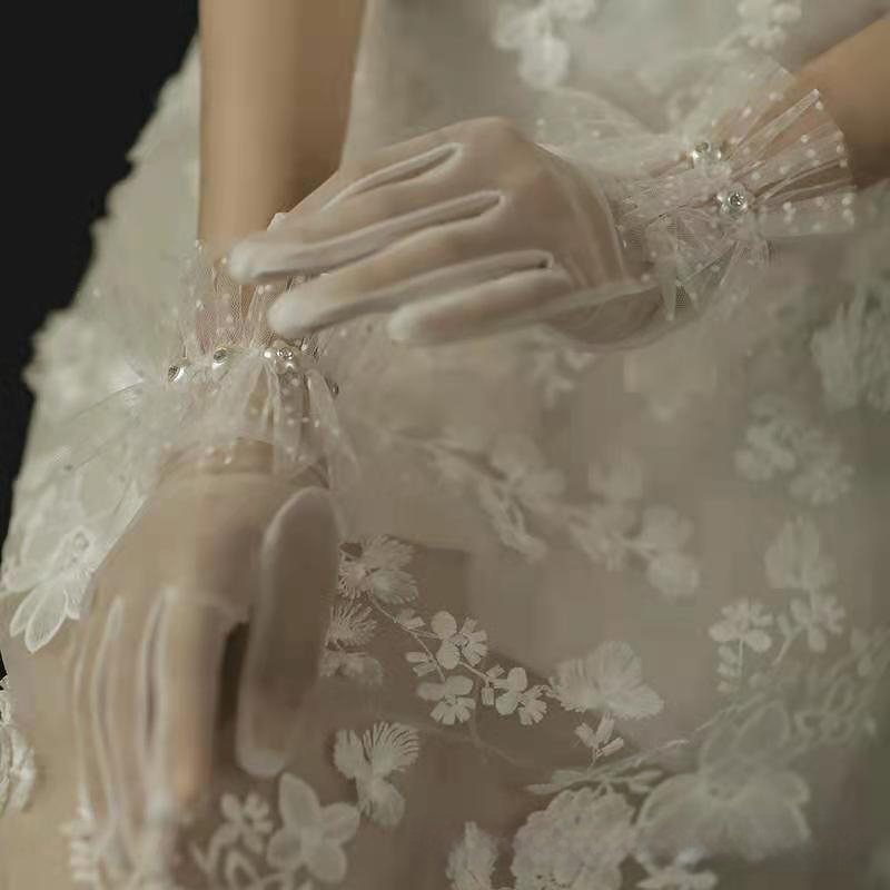 Naujos juodos vestuvinės suknelės pirštinės, trumpos, nuotakos, vestuvinės, raudonos, vestuvinės, nėriniuotos, moteriškos, baltos, pirštinės