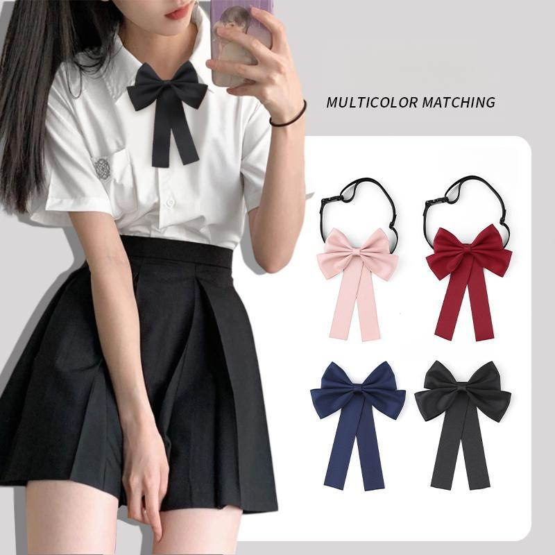 Sieviešu pamata JK formas tērps ar tauriņu, akadēmiskais uzvalks, burāšanas uzvalks, darba apģērbs bez triecieniem, universāls apģērbs, apkakle, bantīte, aksesuāri