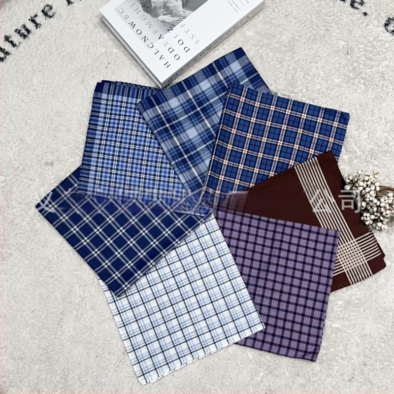 Įvairių spalvų kostiumas klasikinis vyriškas languotas dryžuotas medvilninis nosinaitės formos prakaitinis rankšluostis kostiumas su kišeniniu rankšluosčiu urmu