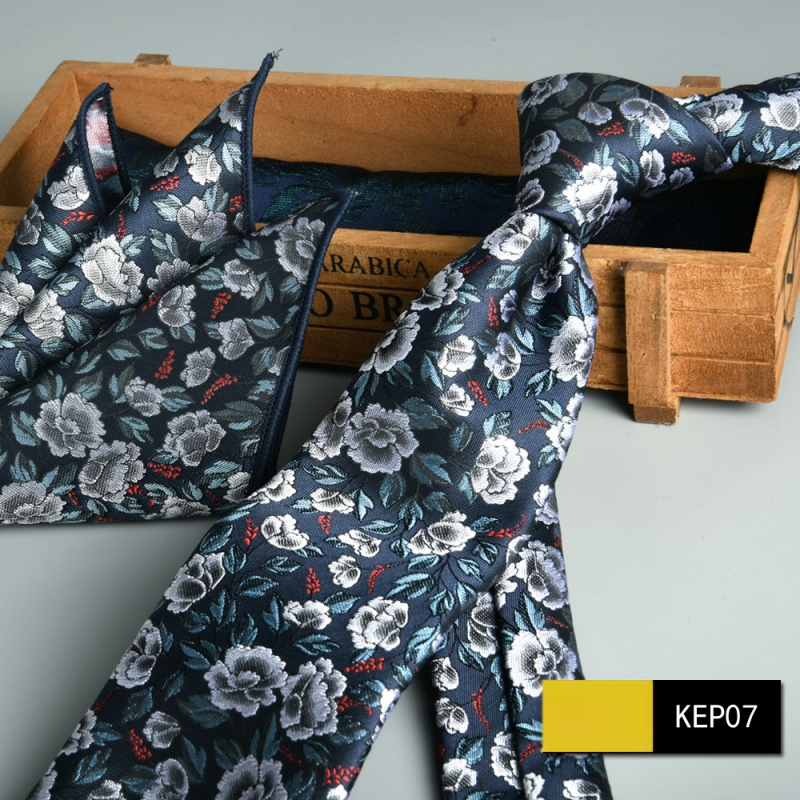 Vyriškas oficialus verslo kaklaraištis, dviejų dalių kostiumas, gėlėtas, 7,5 cm, rankomis plaktas, naujas, sandėlyje, žakardo, Šengdžou