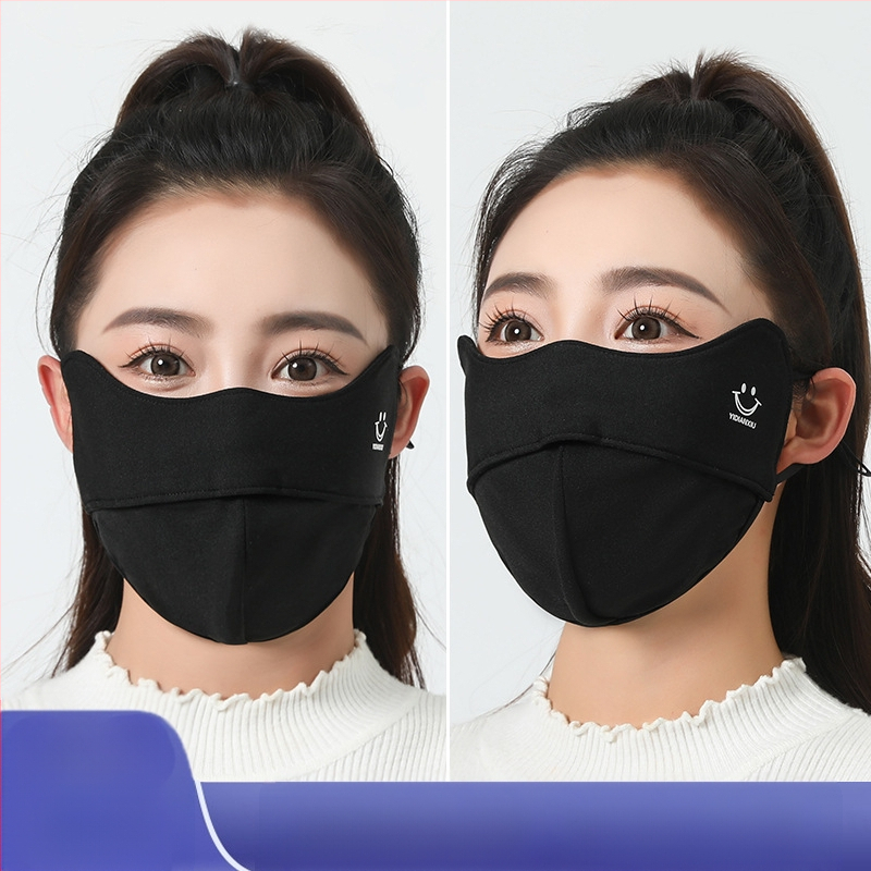 2024 m. rudens ir žiemos šilta kaukė moterims, trimatė akių apsauga, kampu atsidaranti, šalčiui atspari, vėjui atspari, kvėpuojanti lauko makiažo kaukė