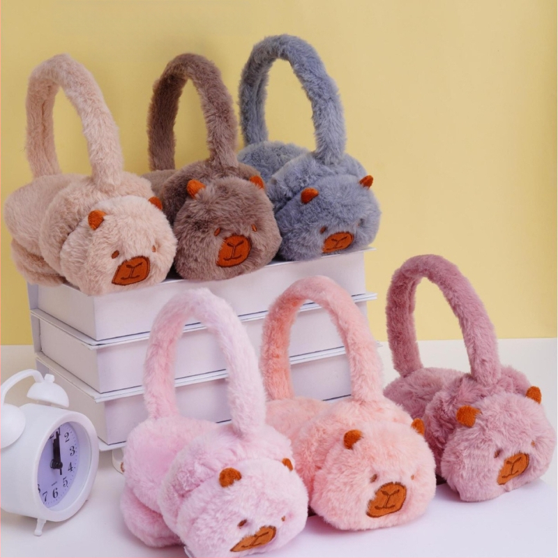 Animacinis mielas pliušinis Kappi Bala žieminis šiltas ausų vėrinys super mielas naujas žieminis šalčiui atsparus antifrizas