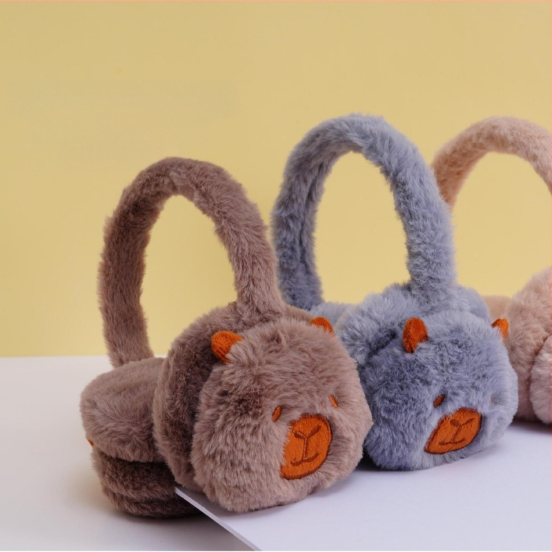 Animacinis mielas pliušinis Kappi Bala žieminis šiltas ausų vėrinys super mielas naujas žieminis šalčiui atsparus antifrizas