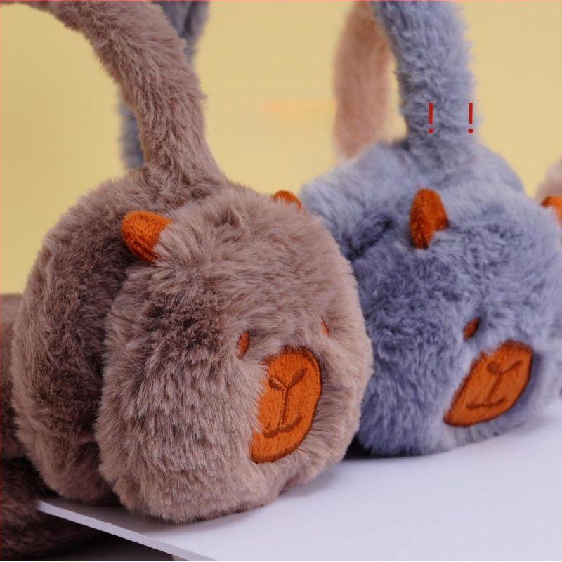 Animacinis mielas pliušinis Kappi Bala žieminis šiltas ausų vėrinys super mielas naujas žieminis šalčiui atsparus antifrizas