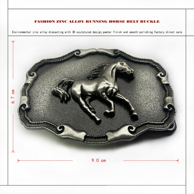 BULLZINE cinka sakausējuma jostas sprādze 03755-3 retro ikdienas vesterna džinsa jostas sprādze