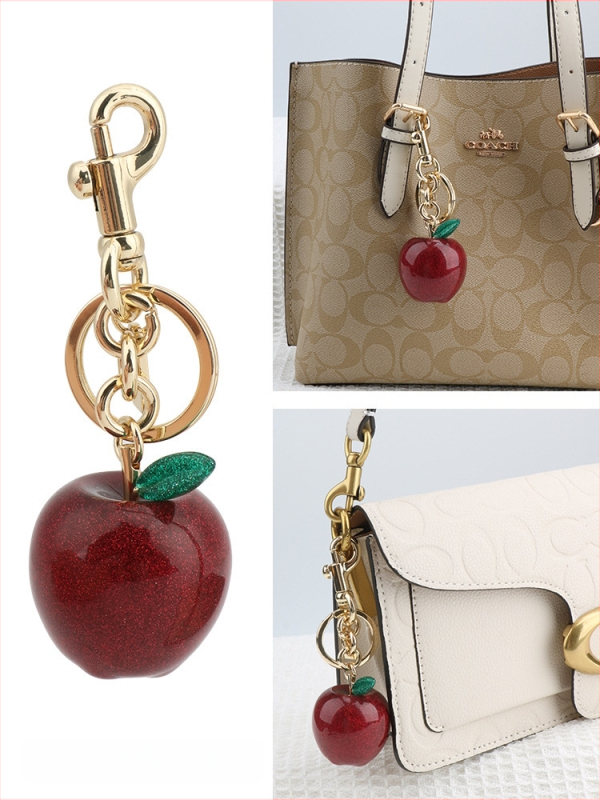 Krepšelio pakabukas „Obuolys“ raktų pakabuko pakabukas automobiliui, ornamentas, dervos aksesuaras, „Amazon“ raudonasis obuolys, vaisių stilius