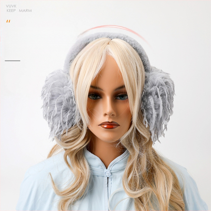 Kokkupandavad kõrvaklapid, moodne ja soe, puhas värv, uus tutiga sulgkerge versioon, lihtne kõrvakaitsekott, sügise ja talve külmade ilmadega