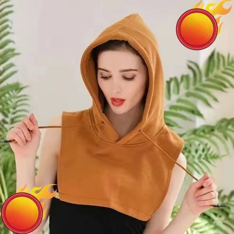 Суичър с яка и фалшива яка, дамски пролетно-есенни и зимни, с вътрешна качулка, унисекс, голяма фалшива шапка, памучна яка