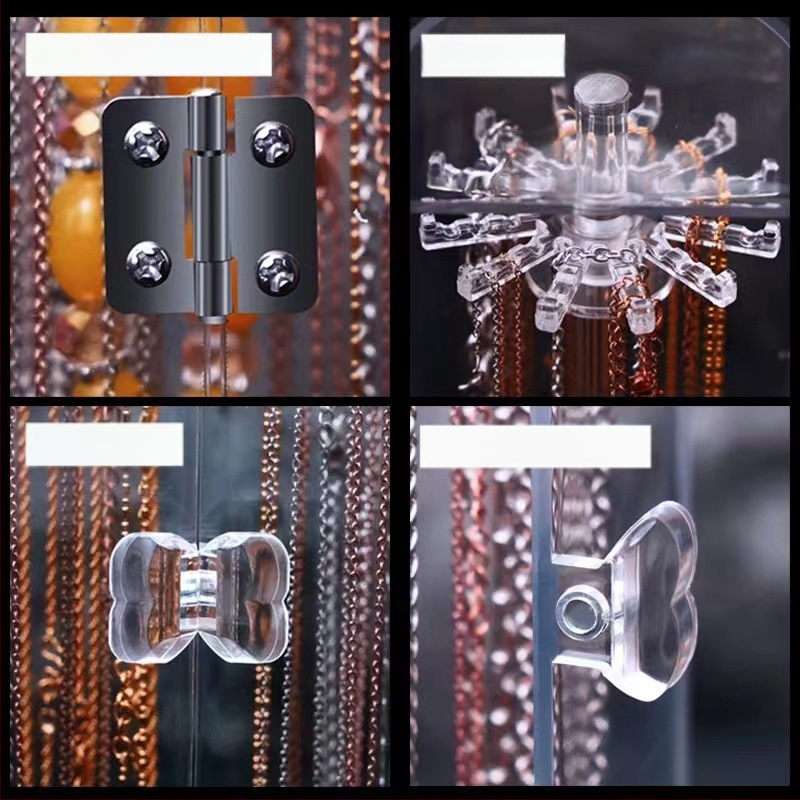 Karolių ir apyrankių stalo laikymo dėžutė, permatoma pakaba, papuošalų laikymo dėžutė, atspari dulkėms, karolių vitrina