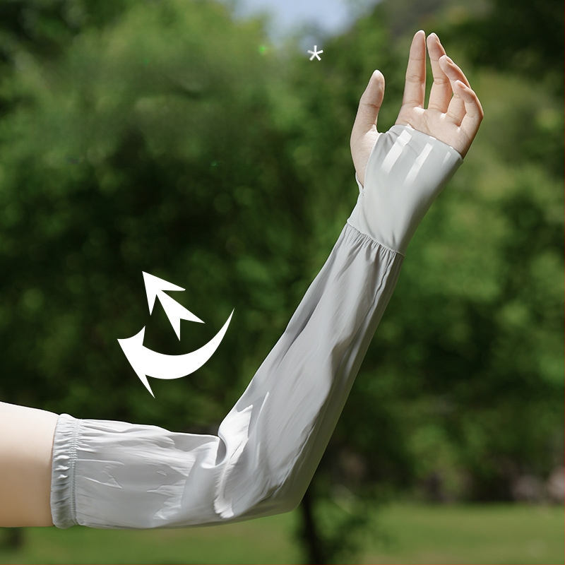 Naistele mõeldud suvised õues jalgrattasõiduks mõeldud siidist päikesekaitsekreemi varrukad, tipptasemel, jääkülmad, hingavad, UV-vastased, lihtsad ja mitmekülgsed jääkreemi varrukad