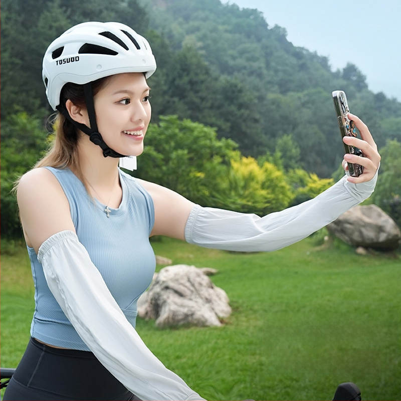 Naistele mõeldud suvised õues jalgrattasõiduks mõeldud siidist päikesekaitsekreemi varrukad, tipptasemel, jääkülmad, hingavad, UV-vastased, lihtsad ja mitmekülgsed jääkreemi varrukad