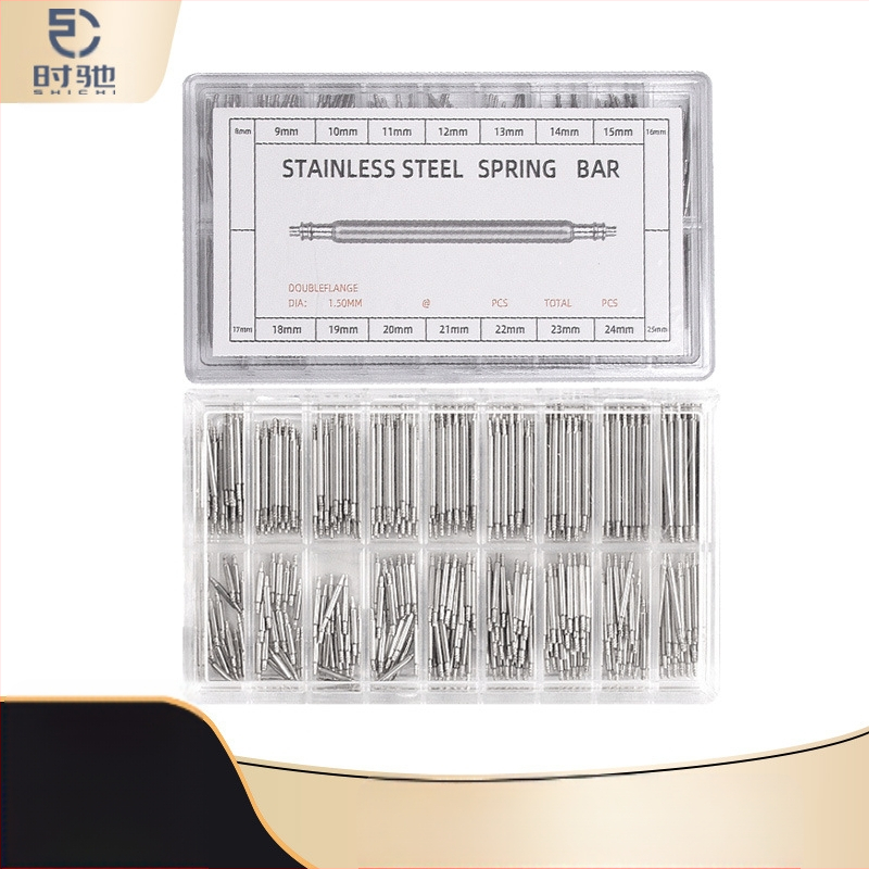 Инструменти за ремонт на часовници, аксесоари за часовници, свързващ вал от неръждаема стомана, суров, в кутия, 360° сурови щифтове за уши