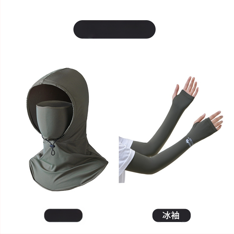 Päikesekaitsemask meestele ultraviolettkiirguse eest kaitsv kaelakaitse suvel õues autojuhtimise, ratsutamise, kalapüügi, teekorjamise, päikesemütsi naistele mõeldud päikesekaitsekreemi varrukas