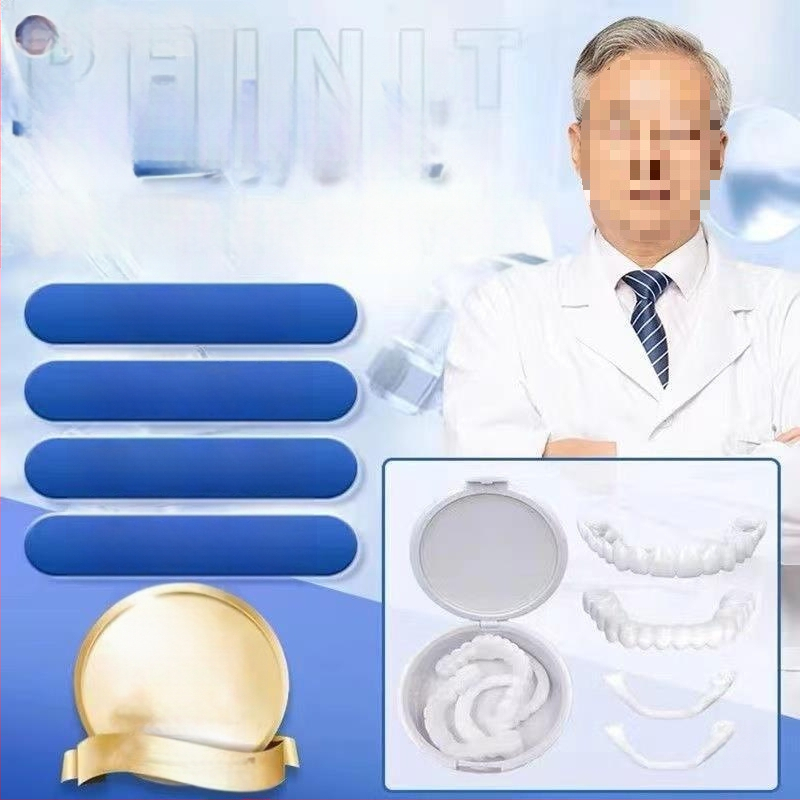 Hambaproteesid, universaalsed breketid eakatele, puuduvate hammaste täitmine, hambavahede õõnsused, mehed ja naised, inetute breketite katmine ilma aukudeta