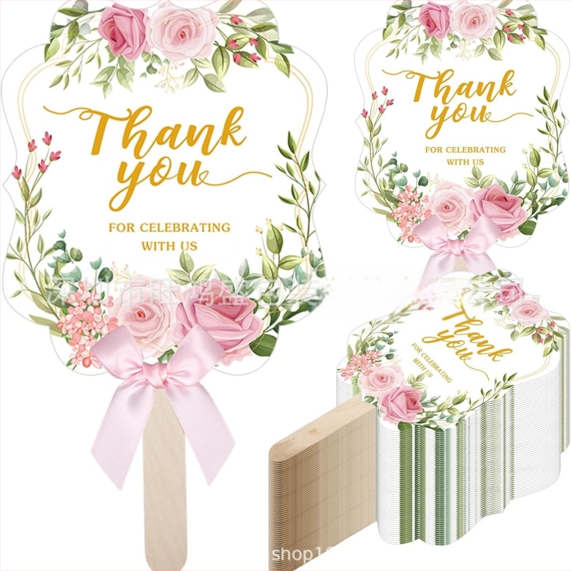 Karšto išpardavimo vestuvių gėlių popierinis vėduoklis, lydintis ceremoniją vestuvių vakarėlio vakarėlio vėduoklis