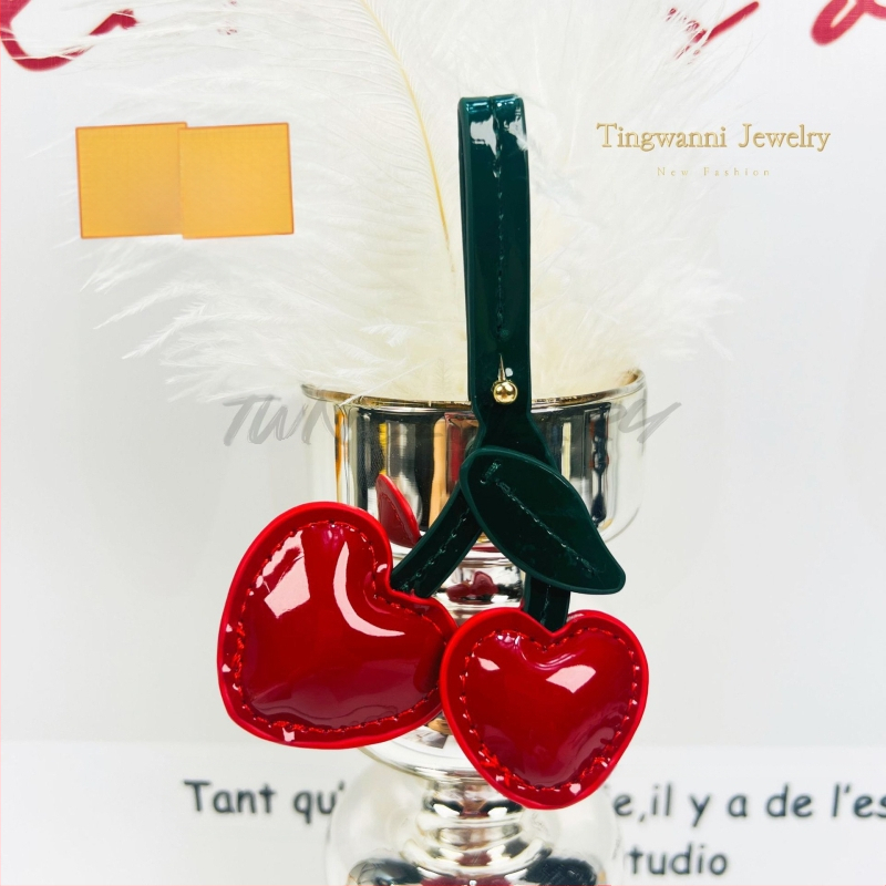 Vyšninės spalvos raktų pakabuko vyšninės spalvos kūrybinis krepšys pakabukas mokyklinis krepšys meilės odinis krepšys pakabuko aksesuarai