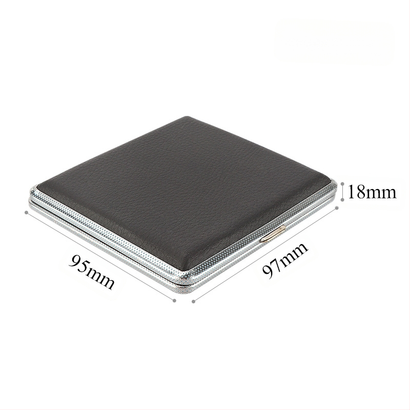 Laos Nahkne sigaretikarp 20 tk Osaliselt rihmaga meeste sigaretikarp Eraldi tuulekindel sigaretikarp