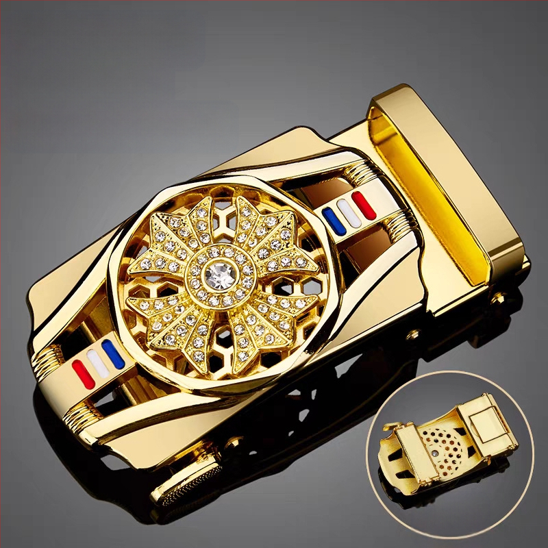 One Price Ανδρικό Δερμάτινο Κεφαλάρι από Κράμα Αλουμινίου, Νέα Αγγελική, Tau, Αθλητική Αγκράφα Αυτοκινήτου, Επιχειρηματική, Casual, Αυτόματη Αγκράφα, Λεία Αγκράφα