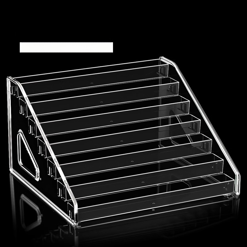 Akinių nuo saulės demonstravimo lentynėlė, daugiasluoksnė kopėčių laikymo lentynėlė, akinių nuo saulės demonstravimo lentynėlė, skaidri akrilo akinių laikymo dėžė