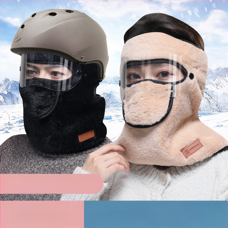 Žiemos nauja šalčiui atspari, šilumą palaikanti viso veido kaukė vyrams ir moterims, skirta jojimo kaklo apsaugai, elektrinių automobilių ir motociklų galvos apdangalas