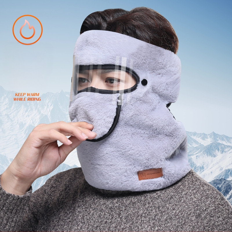 Žiemos nauja šalčiui atspari, šilumą palaikanti viso veido kaukė vyrams ir moterims, skirta jojimo kaklo apsaugai, elektrinių automobilių ir motociklų galvos apdangalas