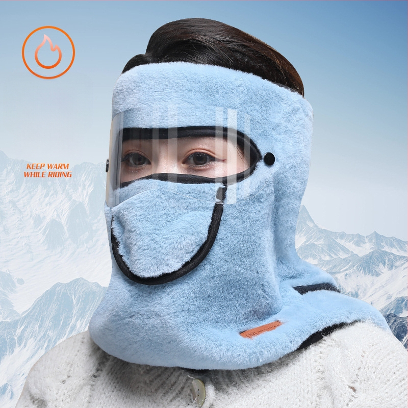 Žiemos nauja šalčiui atspari, šilumą palaikanti viso veido kaukė vyrams ir moterims, skirta jojimo kaklo apsaugai, elektrinių automobilių ir motociklų galvos apdangalas