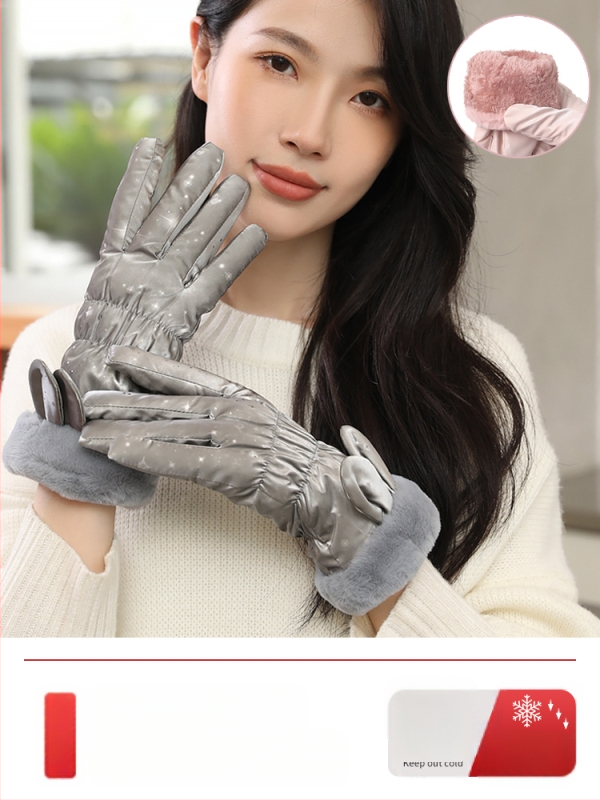 Saksa kindad Talvised naiste kevad- ja sügiskindad Saksa sametist õhukesed puuvillased jalgrattasõidukindad tuulekindlad soojad fliisvoodriga külmakindlad puutetundliku ekraaniga elektriauto kindad