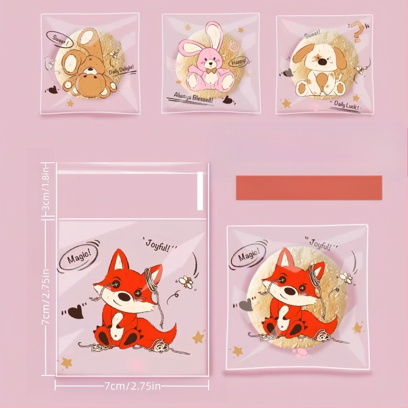 Kohandatavad lumehelveste kondiitritoodete pakkekotid, värsked küpsised, piimadatlid, individuaalsed isekleepuvad isekleepuvad kotid, niiskuskindel pakend