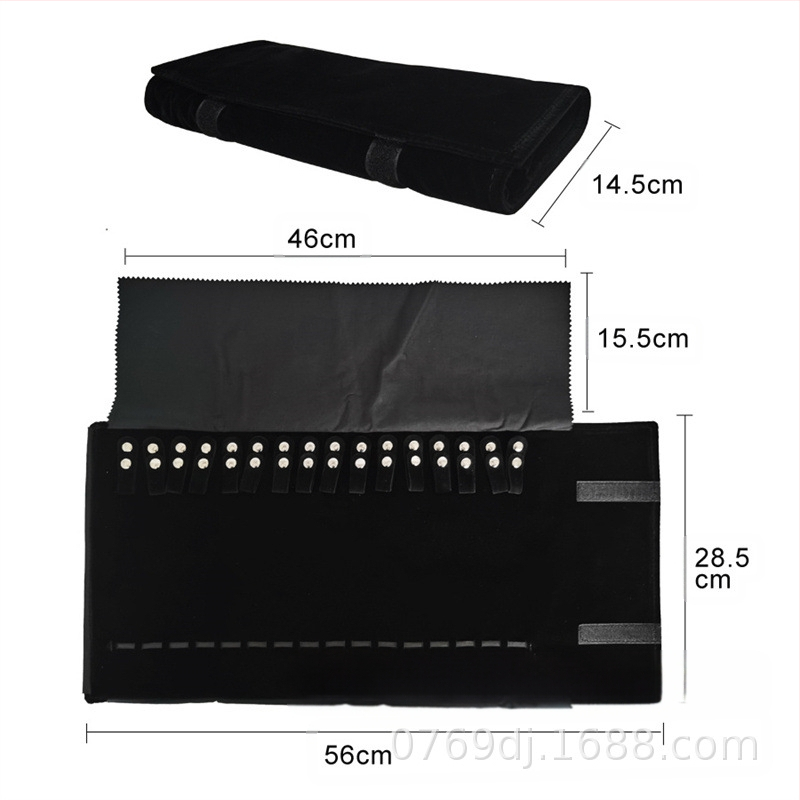 Ehted Kaelakee hoiukott Roll Bag Näitusel Kaasaskantav Kaelakee Kuva Kogumiskott Ehted Kokkupandav Flannelette