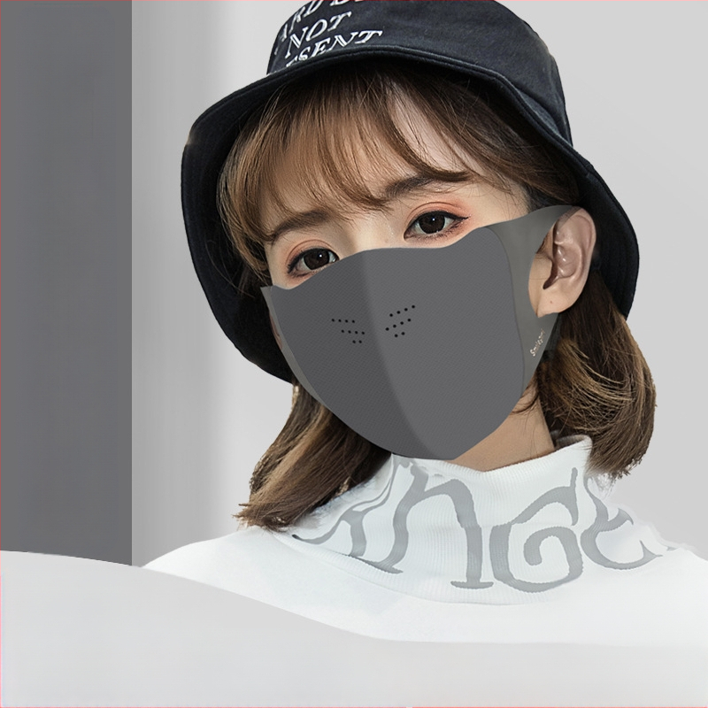 „Shu Meijia“ rudens ir žiemos pilka šilta kaukė, kempinė, atspari dulkėms, kvėpuojanti, akių apsauga, atspari UV spinduliams, 3D, plaunama