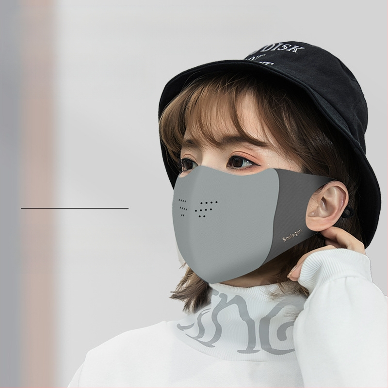 „Shu Meijia“ rudens ir žiemos pilka šilta kaukė, kempinė, atspari dulkėms, kvėpuojanti, akių apsauga, atspari UV spinduliams, 3D, plaunama