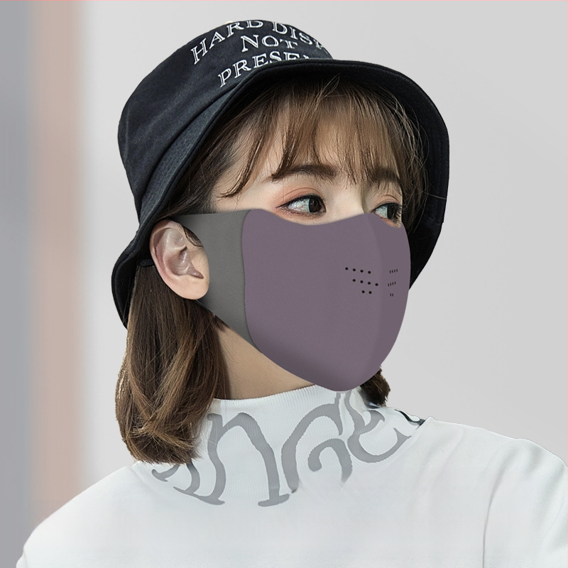„Shu Meijia“ rudens ir žiemos pilka šilta kaukė, kempinė, atspari dulkėms, kvėpuojanti, akių apsauga, atspari UV spinduliams, 3D, plaunama